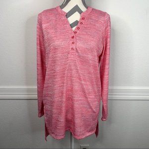 Cyrus Hot Pink & White Stripes Long Sleeve Top